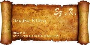 Szojka Klára névjegykártya
